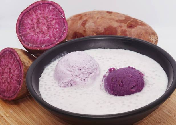 J9. Ube Sago in Coconut Milk with Ice Cream 人氣紫薯雪糕紫薯西米露